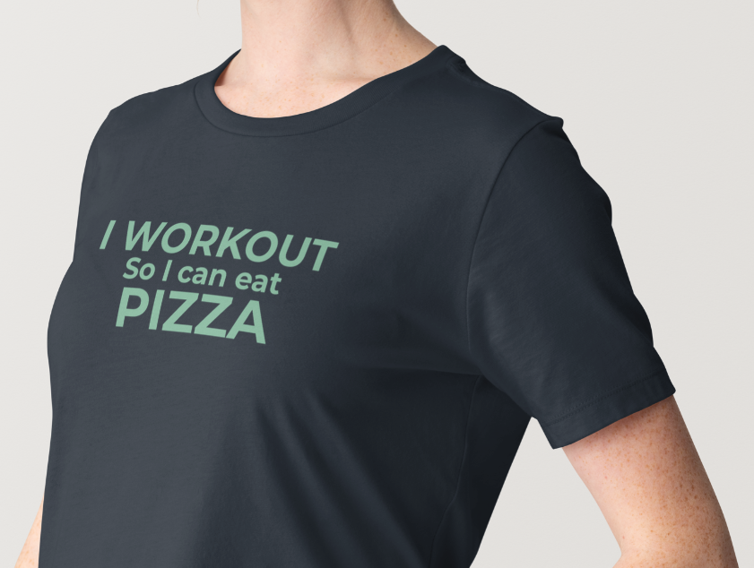 I workout for Pizza Tee
