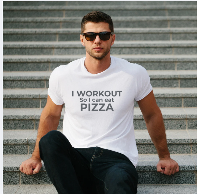 I workout for Pizza Tee