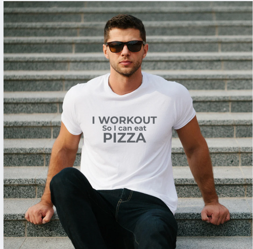 I workout for Pizza Tee