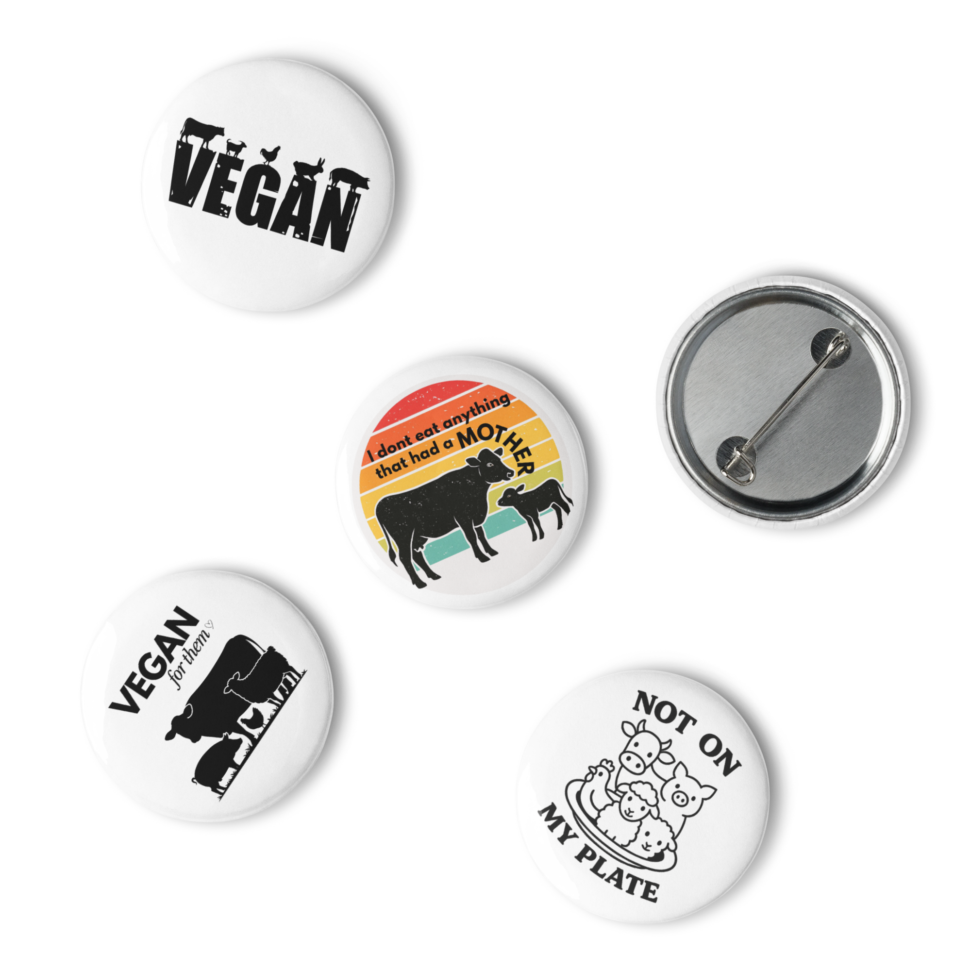 Vegan Be Kind_Set of pin buttons