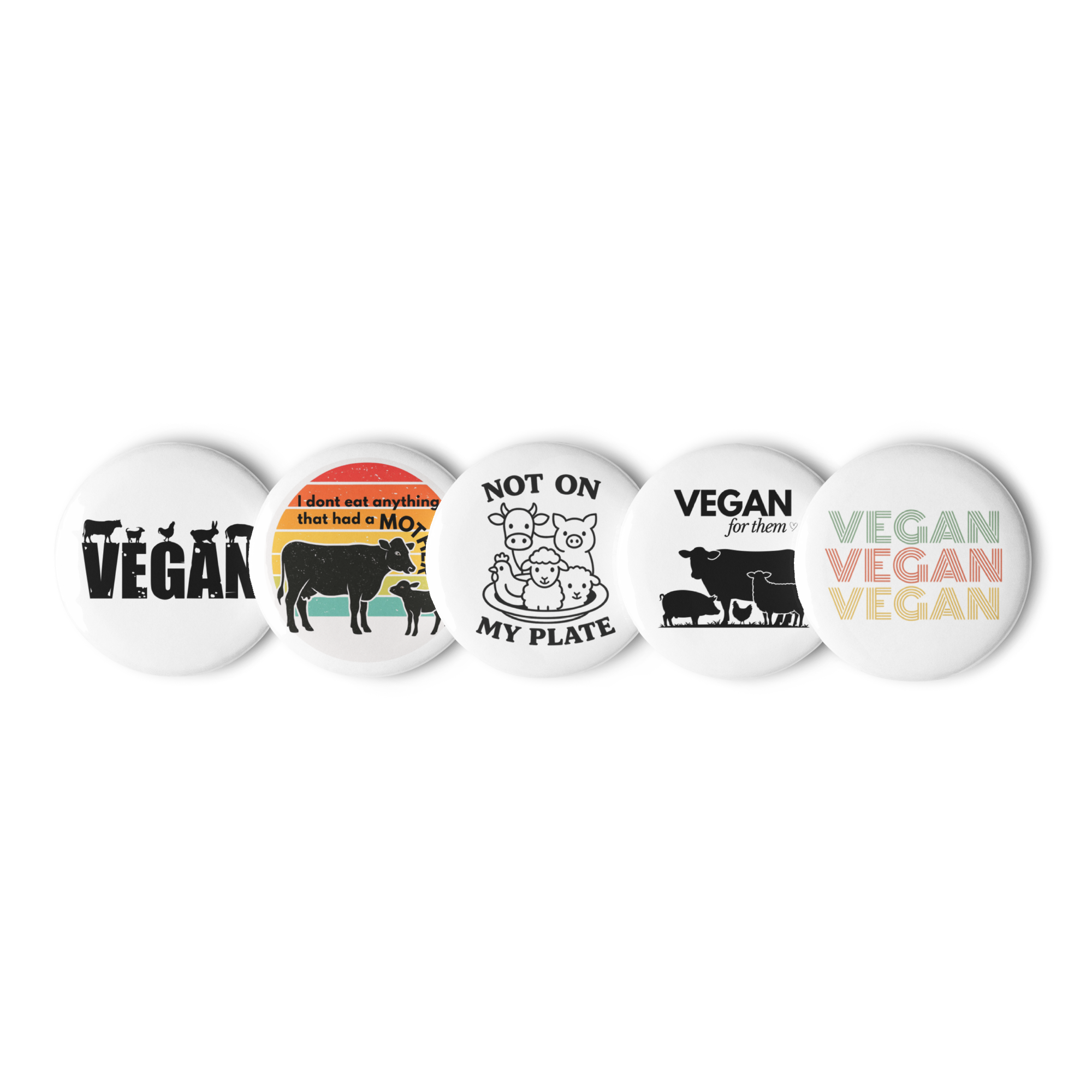 Vegan Be Kind_Set of pin buttons