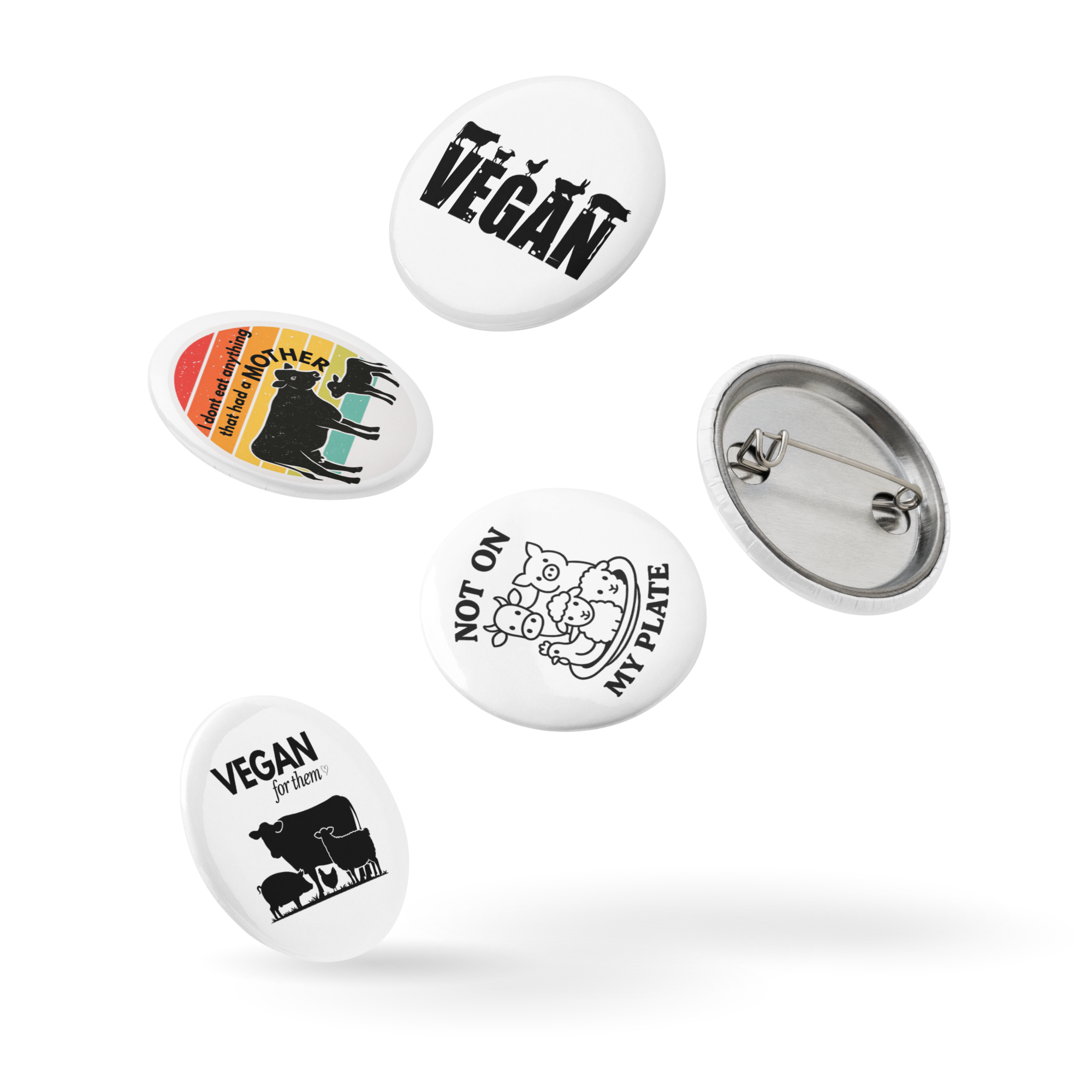 Vegan Be Kind_Set of pin buttons
