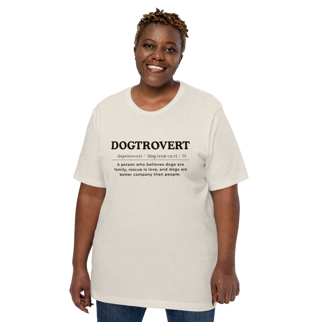 Dogtrovert_Black_Unisex t-shirt