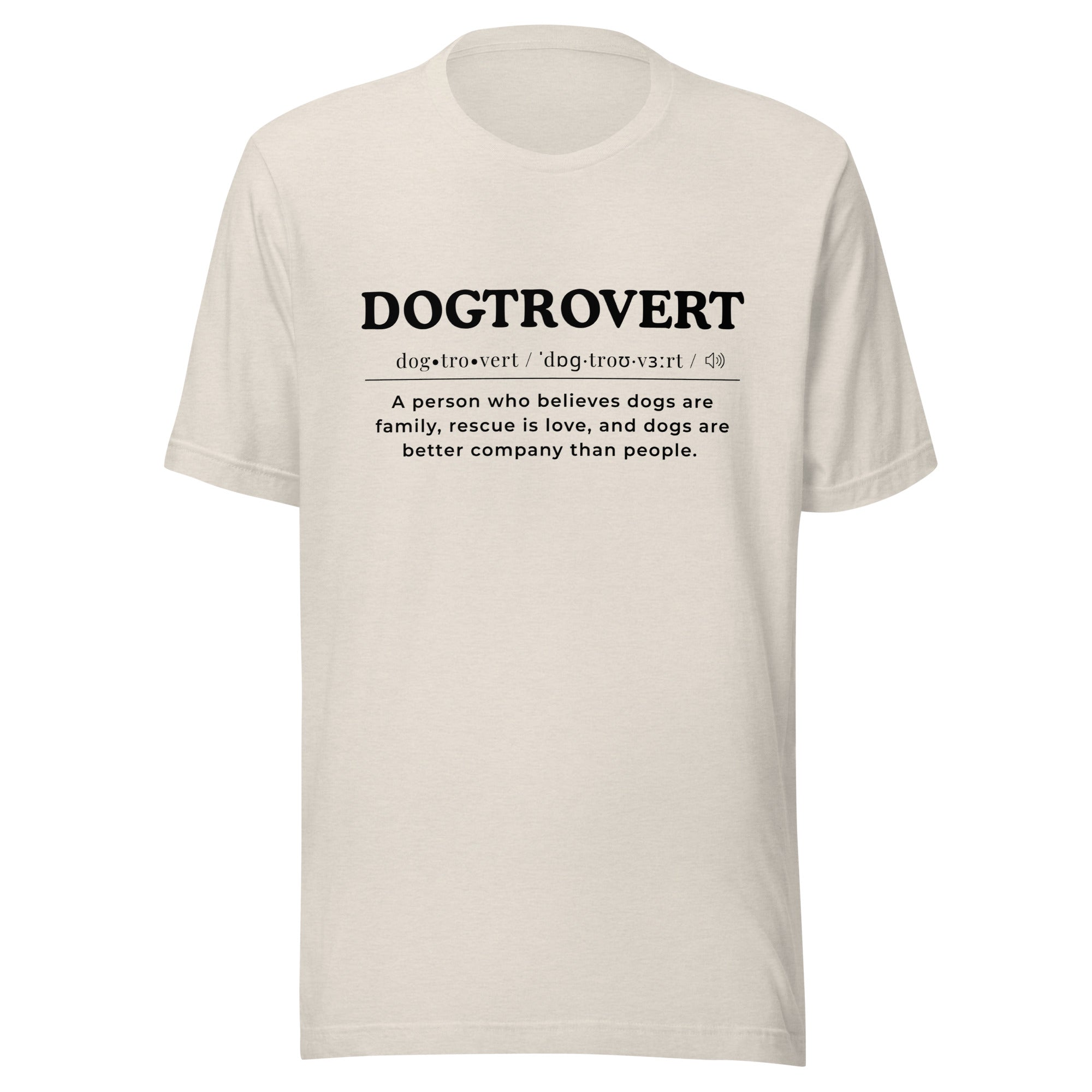Dogtrovert_Black_Unisex t-shirt