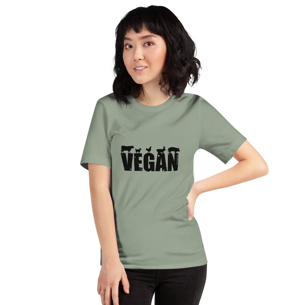 Vegan T-Shirt | Animal Lover Tee | Ethical Lifestyle Shirt | Plant-Based Graphic Tee | Unisex Bella + Canvas 3001