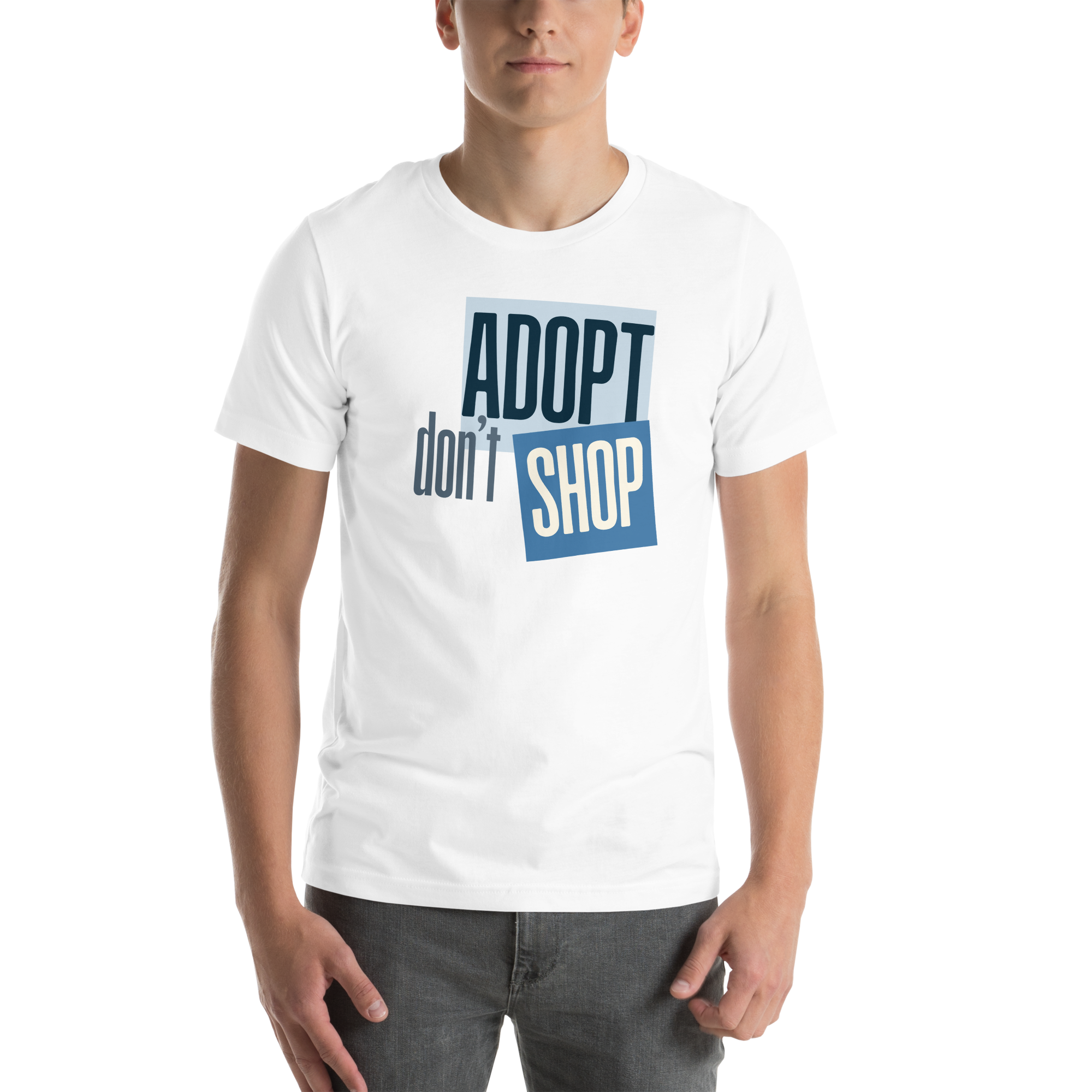 Adopt Don't Shop_White Tee Unisex t-shirt