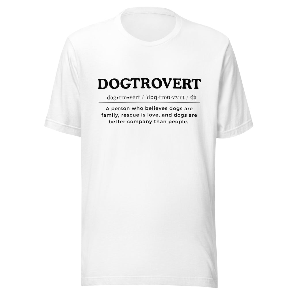 Dogtrovert_Black_Unisex t-shirt